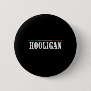 Bóton Redondo 5.08cm Hooligan - Bandeira Irlandesa Dia de São Patrício 