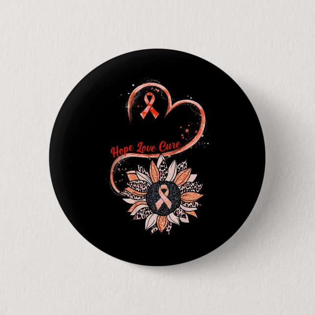 Bóton Redondo 5.08cm Hope Love Cure Fighflower Rsd Crps Awarenes (Frente)