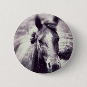 Bóton Redondo 5.08cm Horse Grunge