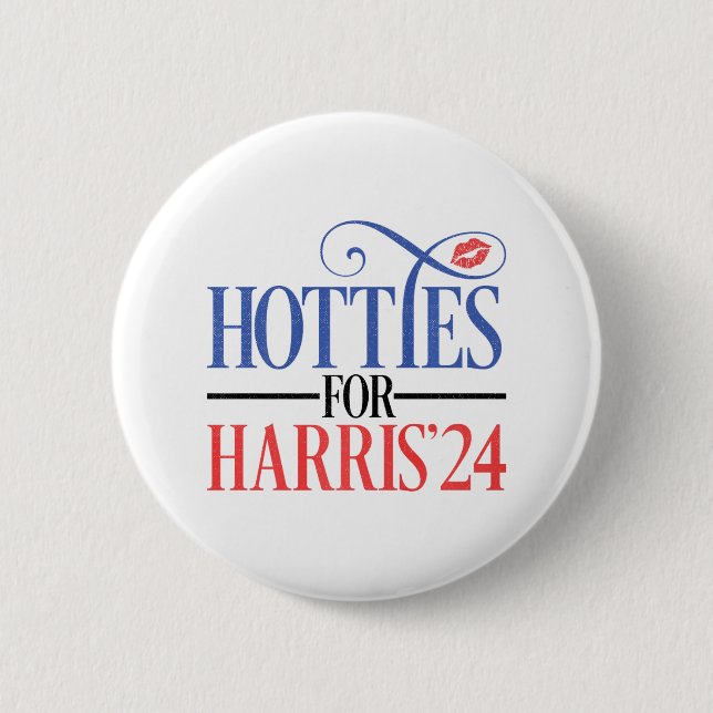 Bóton Redondo 5.08cm Hotties Para Harris 2024 (Frente)