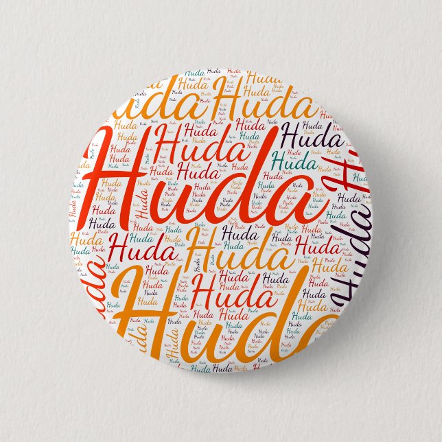 Bóton Redondo 5.08cm Huda (Frente)