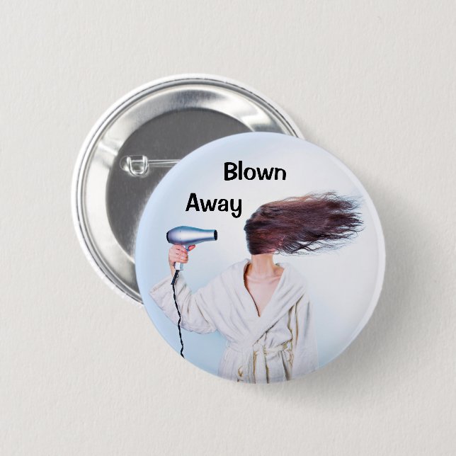 Bóton Redondo 5.08cm Humor do cabelo (Frente & Verso)