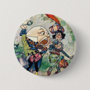 Bóton Redondo 5.08cm Humpty Dumpty em Wonderland