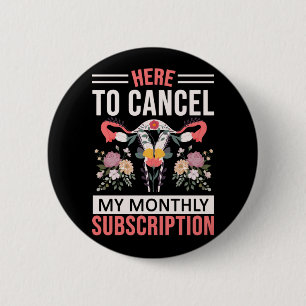 Bóton Redondo 5.08cm Hysterectomia Engraçada Flores Uterus Remoção