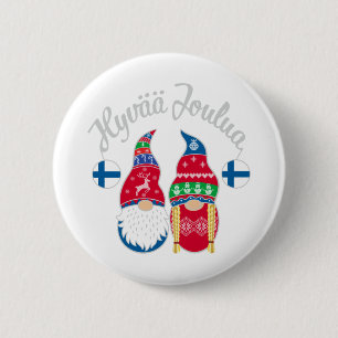 Bóton Redondo 5.08cm Hyvaa joulua finnish Felry Natal Finland hoje