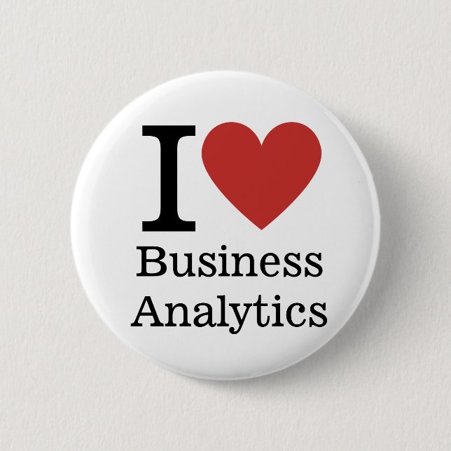 Bóton Redondo 5.08cm I ❤️ Business Analytics para Pinos PERSONALIZADOS  (Frente)