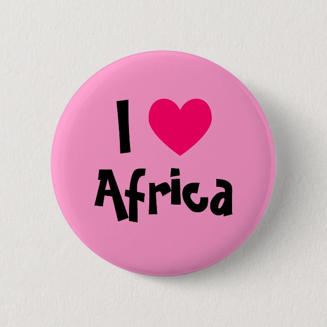 Bóton Redondo 5.08cm I Heart Africa (Frente)