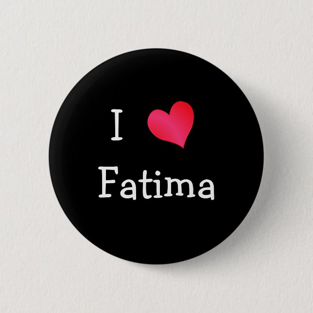 Bóton Redondo 5.08cm I Heart Fatima (Frente)