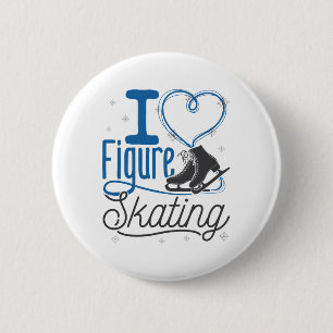 Bóton Redondo 5.08cm I Heart Figure Skating