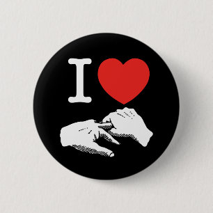 Bóton Redondo 5.08cm I Heart (Love) Anal