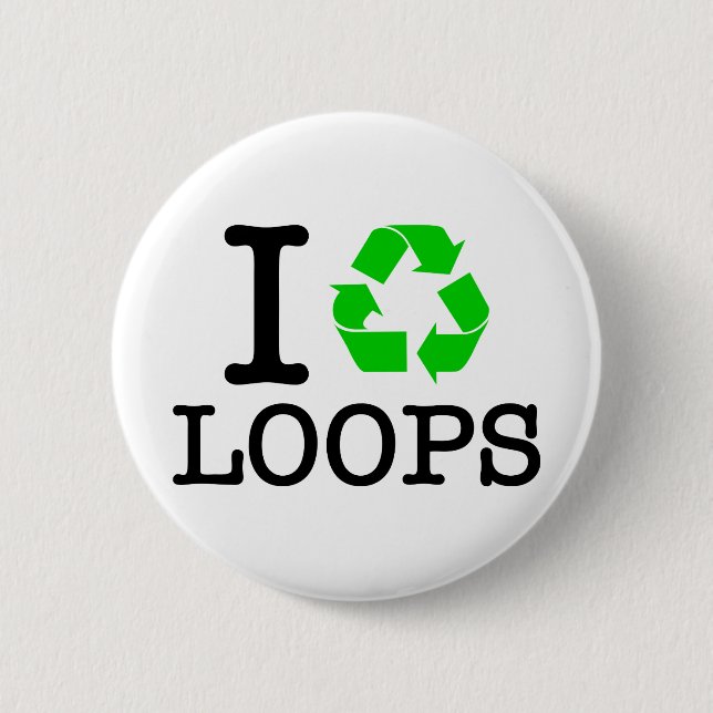 Bóton Redondo 5.08cm I Loops de Reciclar (Frente)
