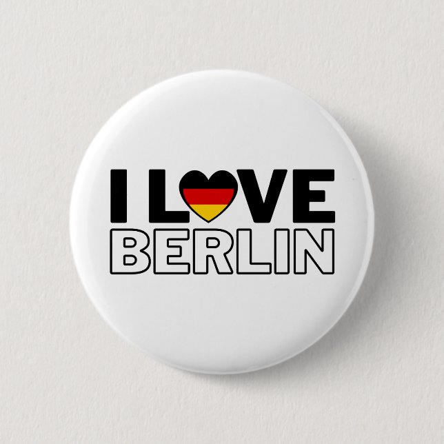 Bóton Redondo 5.08cm I LOVE BERLIN - For real Berliners! (Frente)