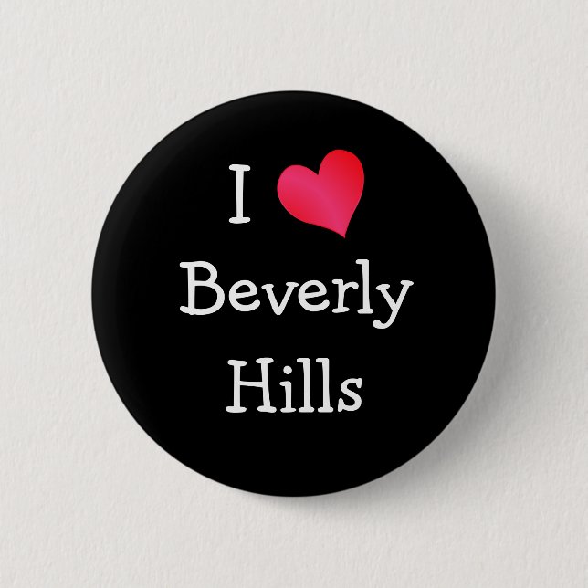 Bóton Redondo 5.08cm I Love Beverly Hills (Frente)