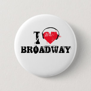 Bóton Redondo 5.08cm I love broadway