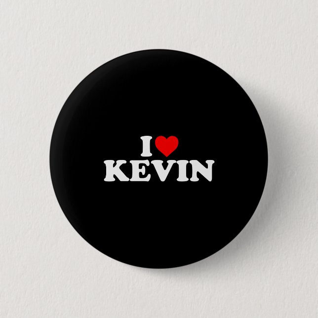 Bóton Redondo 5.08cm I Love Kevin - Heart Long Sleeve  (Frente)