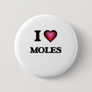 Bóton Redondo 5.08cm I Love Moles
