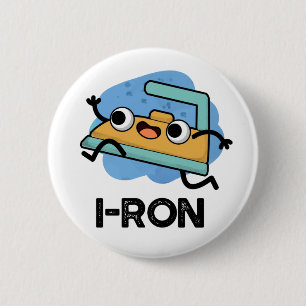 Bóton Redondo 5.08cm I-ron Funny Running Iron Pun