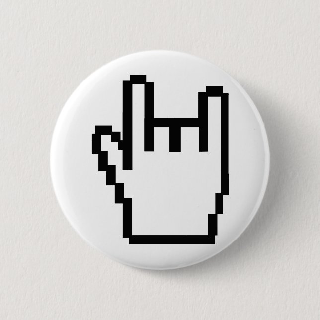 Bóton Redondo 5.08cm ícone preto da metal-cabeça (Frente)