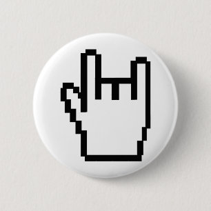 Bóton Redondo 5.08cm ícone preto da metal-cabeça