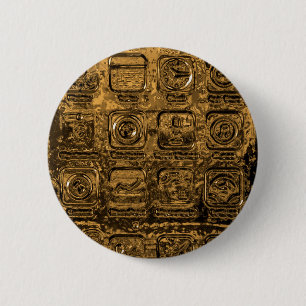 Bóton Redondo 5.08cm Ícones Dourados do telefone móvel