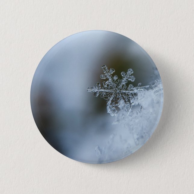 Bóton Redondo 5.08cm Icy Snowflake (Frente)