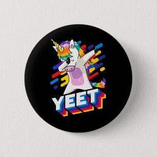 Bóton Redondo 5.08cm Idade da Celebração do Unicórnio Dançante Colorida