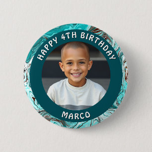 Bóton Redondo 5.08cm Idade Personalizada, Nome e Foto Aniversário