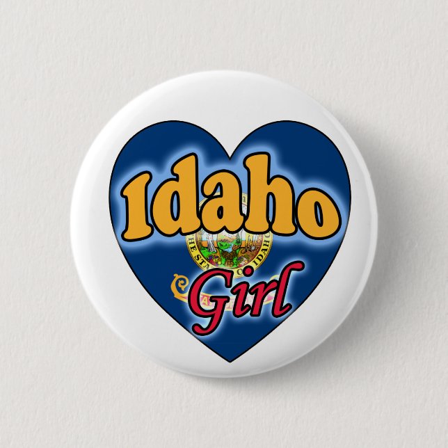 Bóton Redondo 5.08cm Idaho Girl (Frente)
