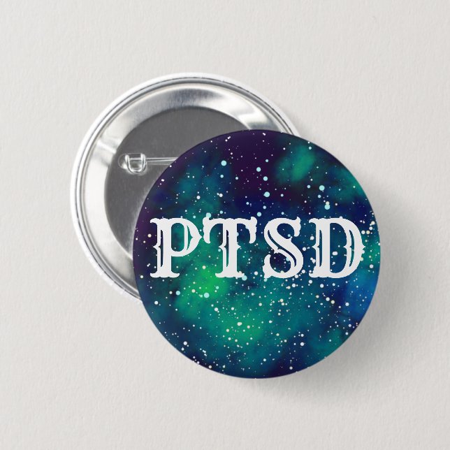 Bóton Redondo 5.08cm Identidade customizável da galáxia de PTSD (Frente & Verso)