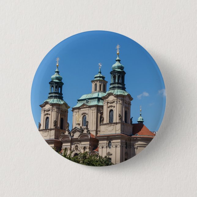 Bóton Redondo 5.08cm Igreja de santo Nicolas em Praga (Frente)