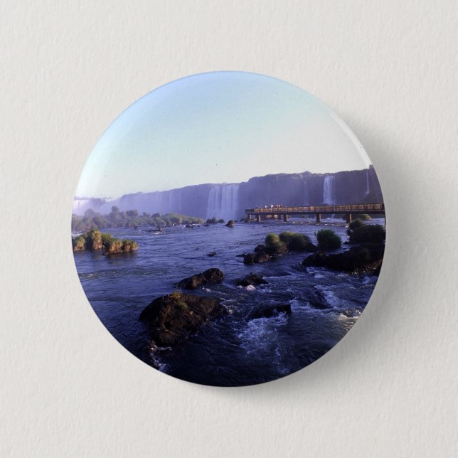 Bóton Redondo 5.08cm Iguacu cai Brasil e Argentina (Frente)