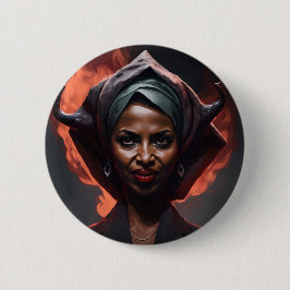 Bóton Redondo 5.08cm Ilan Omar Mostra Seus Cornos Diabos