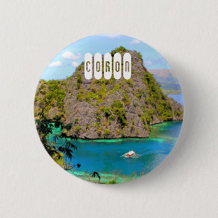 Bóton Redondo 5.08cm Ilha Coron em Palawan, Filipinas