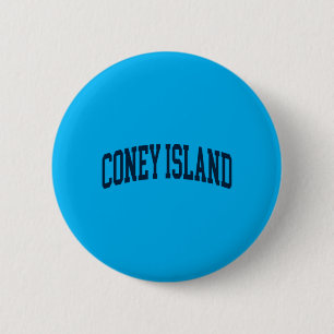 Bóton Redondo 5.08cm Ilha de Coney Nova York Lembrança Retro Elegante