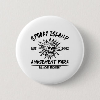 Bóton Redondo 5.08cm Ilha do Parque de Diversões Vintage Spooky Island