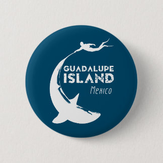 Bóton Redondo 5.08cm Ilha Guadalupe México | Mergulho Com Tubarões