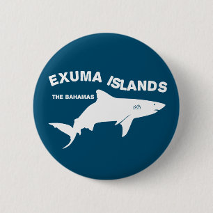 Bóton Redondo 5.08cm Ilhas Exuma - Bahamas Scuba Mergulhando Com Tubarõ