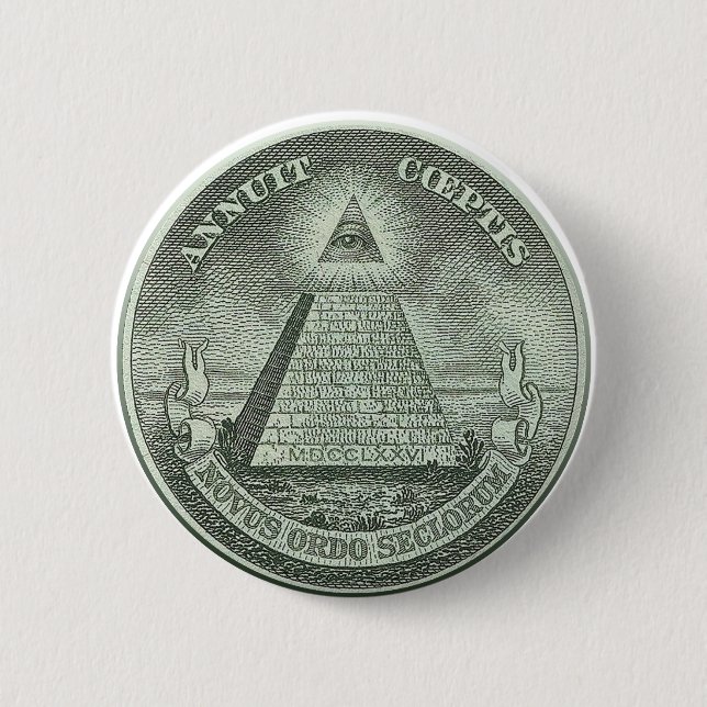 Bóton Redondo 5.08cm Illuminati - todo o olho de vista (Frente)