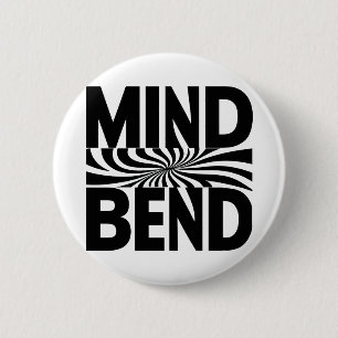 Bóton Redondo 5.08cm Ilusões ópticas de lente fina, preto e branco