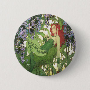 Bóton Redondo 5.08cm Ilustração da Capa do Batman Rebirth Poison Ivy