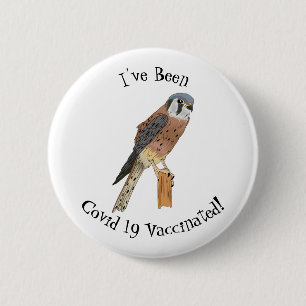 Bóton Redondo 5.08cm Ilustração de ave do Kestrel Americano