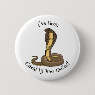 Bóton Redondo 5.08cm Ilustração de cobra da cobra castanha