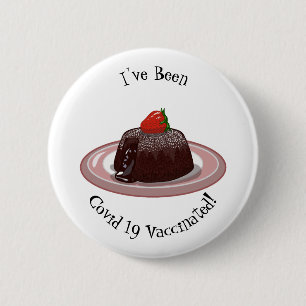 Bóton Redondo 5.08cm Ilustração de desenho animado de bolo de lava de c