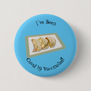 Bóton Redondo 5.08cm Ilustração de desenho animado de Jiaozi / Chinês D