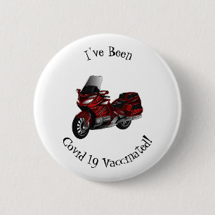 Bóton Redondo 5.08cm Ilustração de desenho animado de motocicleta em tu