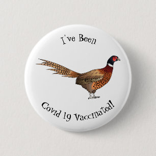 Bóton Redondo 5.08cm Ilustração de desenho animado de pheasant de pesco