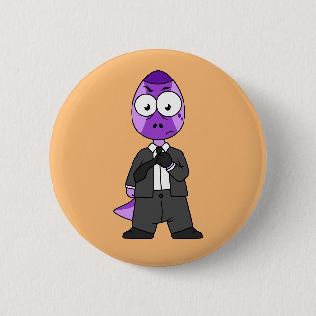 Bóton Redondo 5.08cm Ilustração De Um Transportador De Paquicefalossaur (Frente)