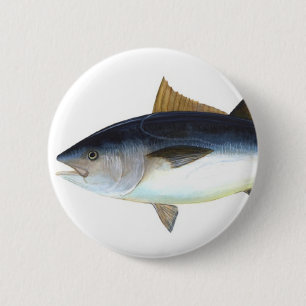 Bóton Redondo 5.08cm Ilustração do atum de Bluefin