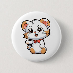 Bóton Redondo 5.08cm Ilustração do rato de desenho animado