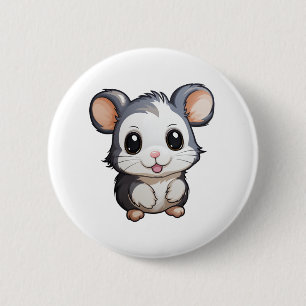 Bóton Redondo 5.08cm Ilustração do rato de desenho animado